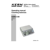 Kern CXB Series Counting Scales - Operating Instructions