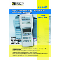 Chauvin Arnoux CA6630 Battery Capacity Tester RS232 and Software Leads and Manual