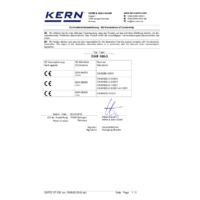 Kern DAB 100-3 Moisture Analyser - Declaration of Conformity