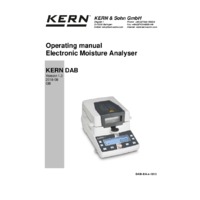 Kern DAB 100-3 Moisture Analyser - Operating Manual