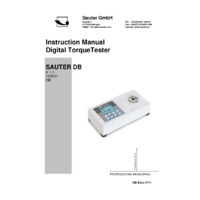 Sauter DB Torque Gauges - Operating Instructions