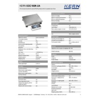 Kern EOC 100K-2A Single-Range Industrial Platform Scales - Technical Specifications