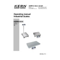 Kern EOC Single-Range Industrial Platform Scales - Operating Instructions