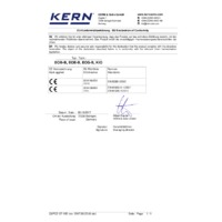 Kern EOE Portable Parcel Scales - Declaration of Conformity
