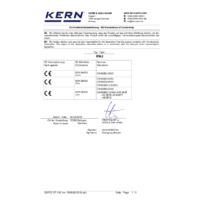 Kern EWJ Automatic Adjustment Precision Balances - Declaration of Conformity