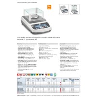 Kern EWJ Automatic Adjustment Precision Balances - Datasheet