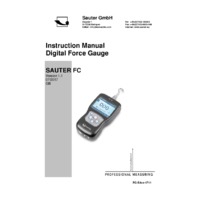 Sauter FC Digital Force Gauge - Operating Instructions