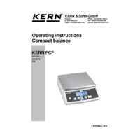 Kern FCF Portable Bench Scales - Operating Instructions