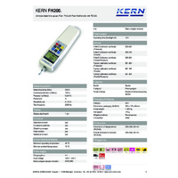 Sauter FH200 Universal Digital Force Gauge - Technical Specifications