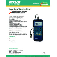 Extech 407860 Heavy Duty Vibration Meter - Datasheet
