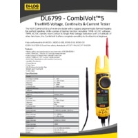 DiLog DL6799 CombiVolt 5 TRMS Voltage, Continuity & Current Tester - Datasheet