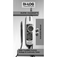 DiLog DL6799 CombiVolt 5 TRMS Voltage, Continuity & Current Tester - User Manual