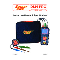 Socket & See DLMPRO Combined Digital Multimeter, Loop & Socket Tester - Instruction Manual and Specification