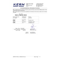 Kern FOB Stainless Steel Bench Scales - Declaration of Conformity