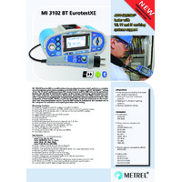 Metrel MI3102BT Eurotest XE Multifunction Installation Tester - Datasheet