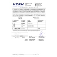 Kern FXN-M Bench Scales - EU Declaration of Conformity