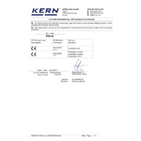 Kern FXN-M Bench Scales - Declaration of Confomity