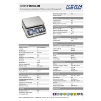 Kern FXN 10K-3M Bench Scales - Technical Specifications