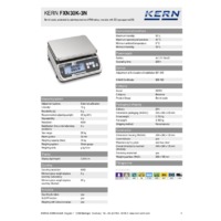 Kern FXN 30K-3N Bench Scales - Technical Specifications