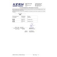 Kern FXN-N Bench Scales - Declaration of Conformity