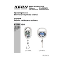 Kern HDB Hanging Scales - Instruction Manual