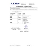 Kern HFC Crane Scales – Declaration of Conformity