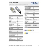 Kern HFC 10T-3 Crane Scales – Technical Specifications