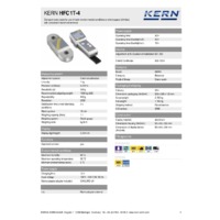 Kern HFC 1T-4 Crane Scales – Technical Specifications