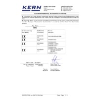 Kern HFD Triple-Range, High-Resolution Crane Scales - Declaration of Conformity