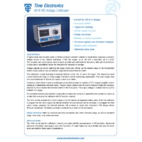 Time Electronics 1010 DC Voltage Calibrator - Datasheet