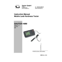 Sauter HMM Mobile Leeb Hardness Tester - Instruction Manual
