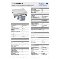 Kern IFB 100K-3L Industrial Single-Range Platform Scales - Technical Specifications