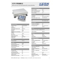 Kern IFB 300K-2 Industrial Single-Range Platform Scales - Technical Specifications