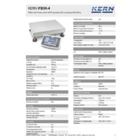 Kern IFB 3K-4 Industrial Single-Range Platform Scales - Technical Specifications