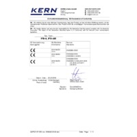 Kern IFB Industrial Single-Range Platform Scales - Declaration of Conformity