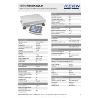 Kern IFB 150K20DLM Industrial Dual-Range Platform Scales - Technical Specifications
