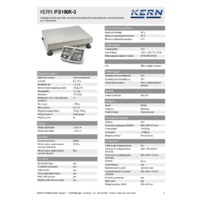 Kern IFS 100K-3 Industrial Dual-Range Counting Scales - Technical Specifications