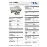Kern IFS 300K-3 Industrial Dual-Range Counting Scales - Technical Specifications