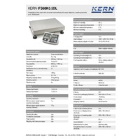 Kern IFS 60K0.5DL Industrial Dual-Range Counting Scales - Technical Specifications