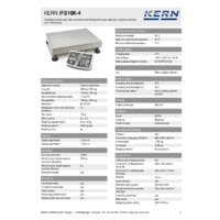 Kern IFS 10K-4 Industrial Dual-Range Counting Scales - Technical Specifications