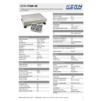 Kern IFS 6K-4S Industrial Dual-Range Counting Scales - Technical Specifications