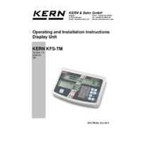 Kern IFS Industrial Dual-Range Counting Scales -Operating and Installation Instructions for the Display Unit