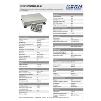 Kern IFS 100K-2LM Industrial Dual-Range Counting Scales - Technical Specifications