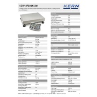 Kern IFS 10K-3M Industrial Dual-Range Counting Scales - Technical Specifications