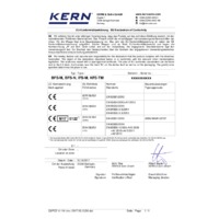 Kern IFS-M Industrial Dual-Range Counting Scales - EU Declaration of Conformity