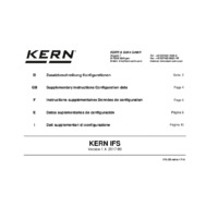 Kern IFS-M Industrial Dual-Range Counting Scales - Configuration Data