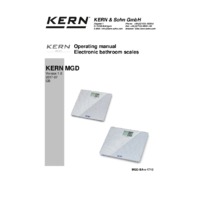 Kern MGD Personal Scales - Operating Instructions
