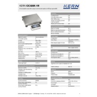 Kern IOC 600K-1M Industrial Platform Scales - Technical Specifications