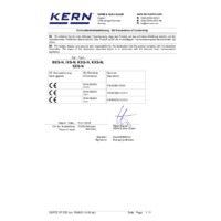Kern IXS IP68-Rated Single-Range Platform Scales - Declaration of Conformity