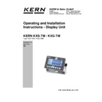Kern IXS IP68-Rated Single-Range Platform Scales - Display Unit Installation and Operaitng Instructions